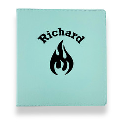 Fire Leather Binder - 1" - Teal (Personalized)