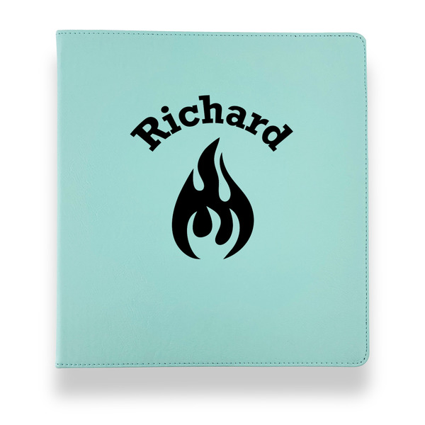 Fire Leather Binders - 1" - Teal - Front View