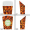 Fire French Fry Favor Box - Front & Back View