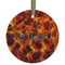 Fire Frosted Glass Ornament - Round