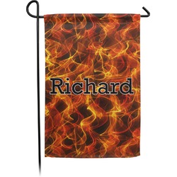 Fire Small Garden Flag - Double Sided w/ Name or Text