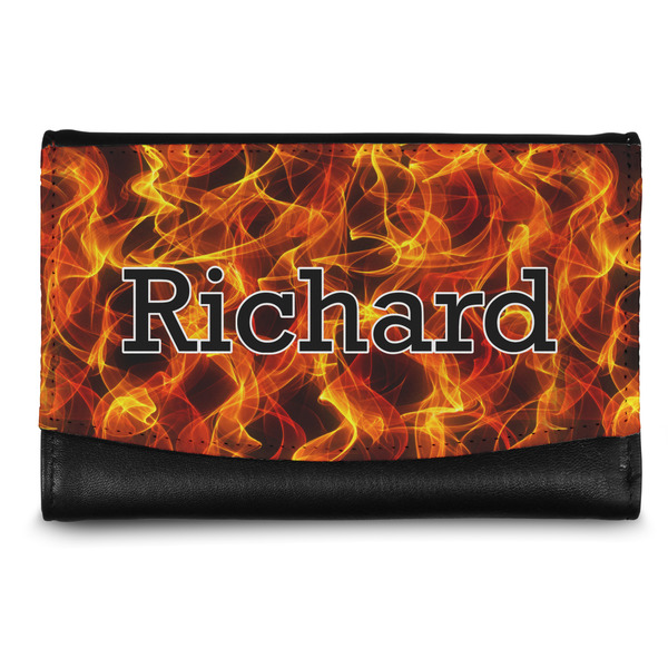 Custom Fire Genuine Leather Women's Wallet - Small (Personalized)