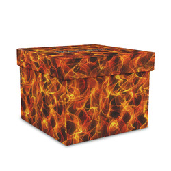 Fire Gift Box with Lid - Canvas Wrapped - Medium (Personalized)
