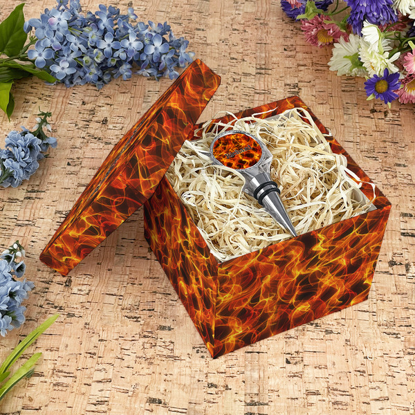 Fire Gift Boxes with Lid - Canvas Wrapped - Medium - In Context