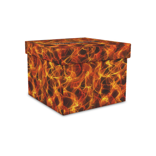 Custom Fire Gift Box with Lid - Canvas Wrapped - Small (Personalized)