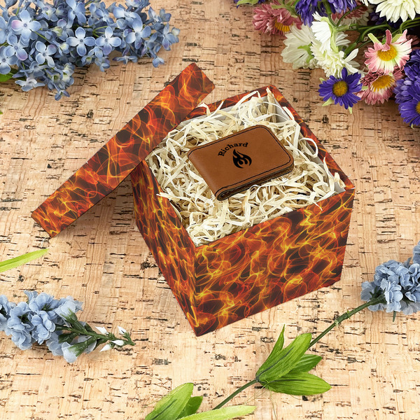 Fire Gift Boxes with Lid - Canvas Wrapped - Small - In Context