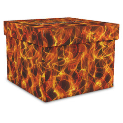 Fire Gift Box with Lid - Canvas Wrapped - XX-Large (Personalized)