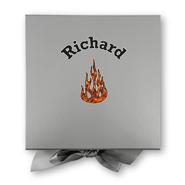 Fire Gift Boxes with Magnetic Lid - Silver - Approval