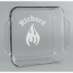 Fire Glass Cake Dish - 8in x 8in (Personalized)