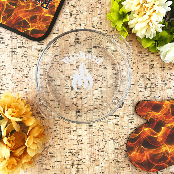 Fire Glass Pie Dish - LIFESTYLE