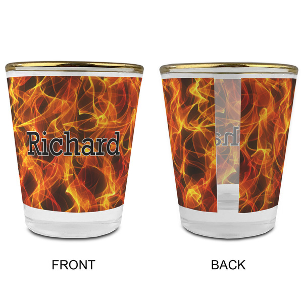 Fire Glass Shot Glass - with gold rim - APPROVAL