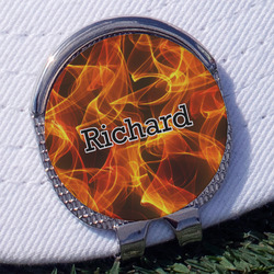 Fire Golf Ball Marker - Hat Clip