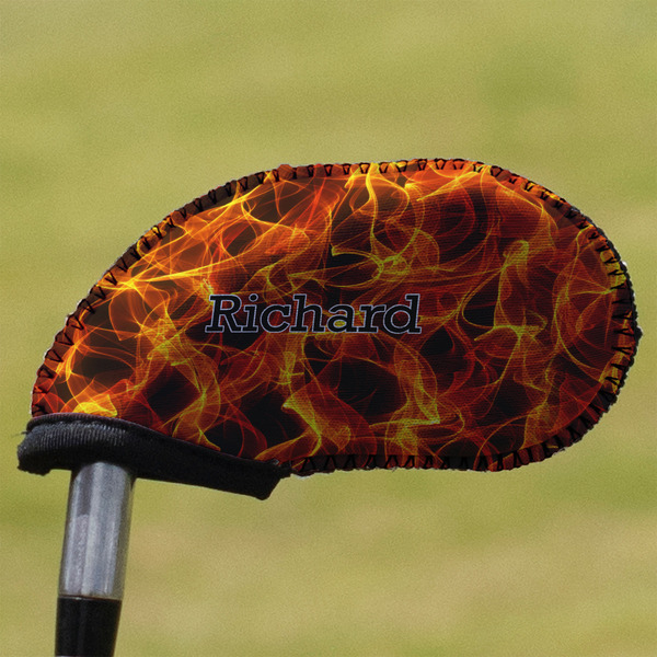 Custom Fire Golf Club Iron Cover (Personalized)