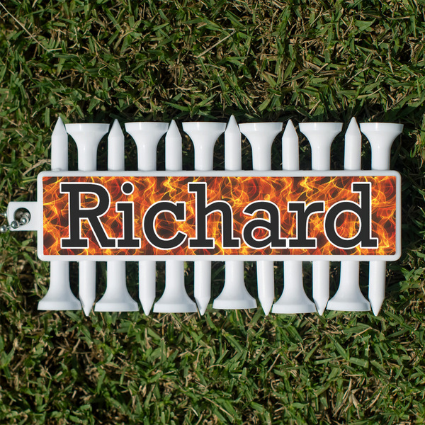 Custom Fire Golf Tees & Ball Markers Set (Personalized)