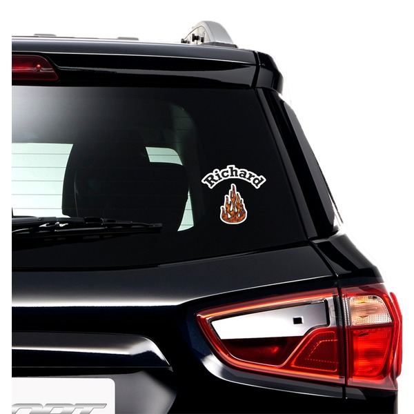 Fire Graphic Car Decal (On Car Window)