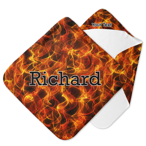 Custom Fire Hooded Baby Towel (Personalized)