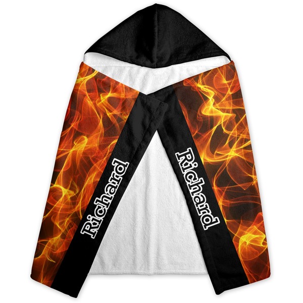 Fire Hooded Towel - Folded