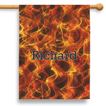 Fire 28" House Flag - Single Sided (Personalized)