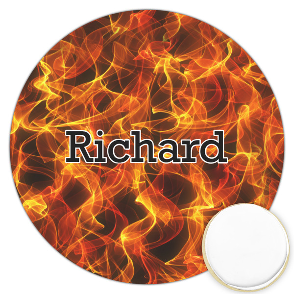 Custom Fire Printed Cookie Topper - 3.25" (Personalized)