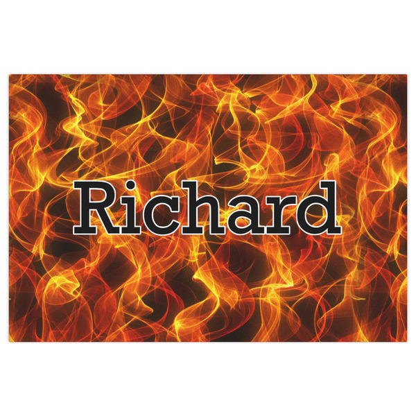 Fire Indoor / Outdoor Rug - 4'x6' - Front Flat