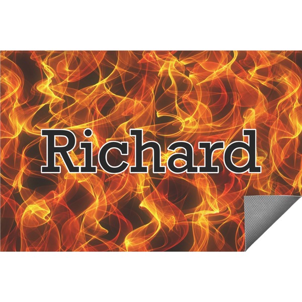 Custom Fire Indoor / Outdoor Rug (Personalized)