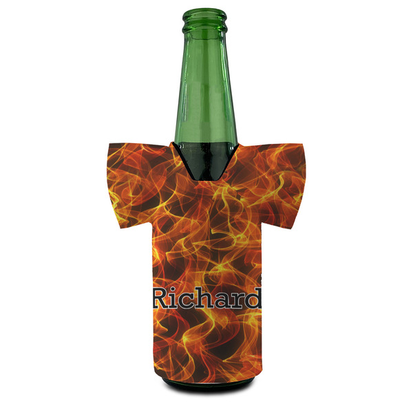 Fire Jersey Bottle Cooler - FRONT (on bottle)