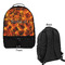 Fire Large Backpack - Black - Front & Back View
