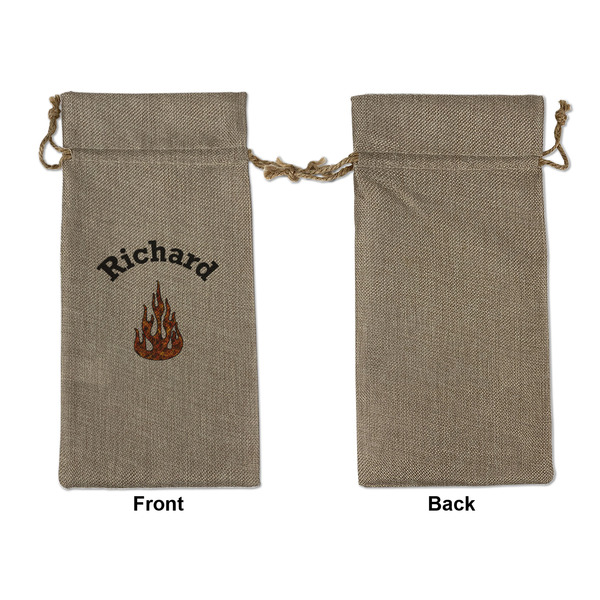 Fire Large Burlap Gift Bags - Front Approval
