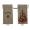 Fire Large Burlap Gift Bag - Front & Back (Personalized)