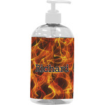 Fire Plastic Soap / Lotion Dispenser (16 oz - Large - White) (Personalized)