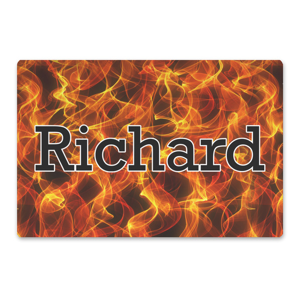 Custom Fire Large Rectangle Car Magnet (Personalized)