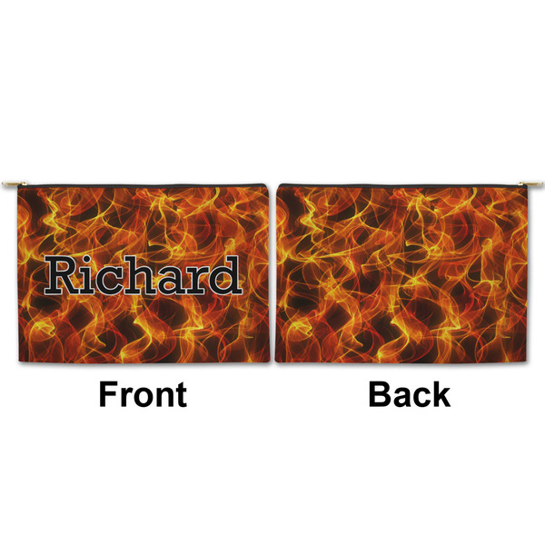 Fire Large Zipper Pouch Approval (Front and Back)