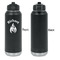 Fire Laser Engraved Water Bottles - Front Engraving - Front & Back View