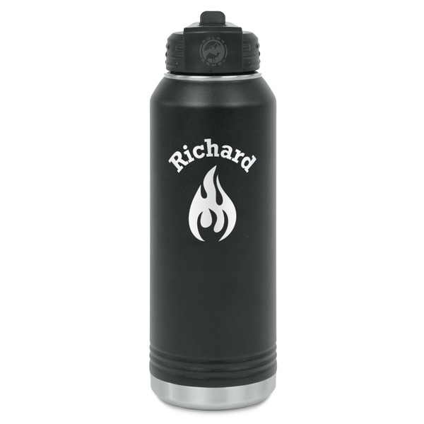 Custom Fire Water Bottle - Laser Engraved - Front (Personalized)