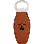 Fire Leatherette Bottle Opener - Double Sided (Personalized)