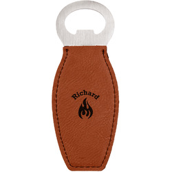 Fire Leatherette Bottle Opener (Personalized)