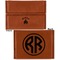Fire Leather Business Card Holder - Front Back