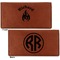 Fire Leather Checkbook Holder Front and Back
