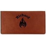 Fire Leatherette Checkbook Holder (Personalized)