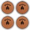 Fire Leather Coaster Set of 4