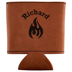 Fire Leatherette Can Sleeve (Personalized)