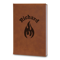 Fire Leatherette Journal - Large - Double Sided (Personalized)