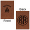 Fire Leatherette Journals - Large - Double Sided - Front & Back View