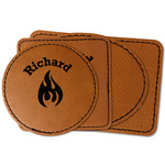 Fire Faux Leather Iron On Patch (Personalized)