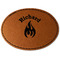 Fire Leatherette Patches - Oval