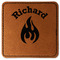 Fire Leatherette Patches - Square