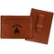 Fire Leatherette Wallet with Money Clips - Front and Back