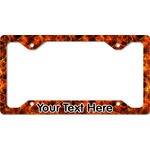 Fire License Plate Frame - Style C (Personalized)