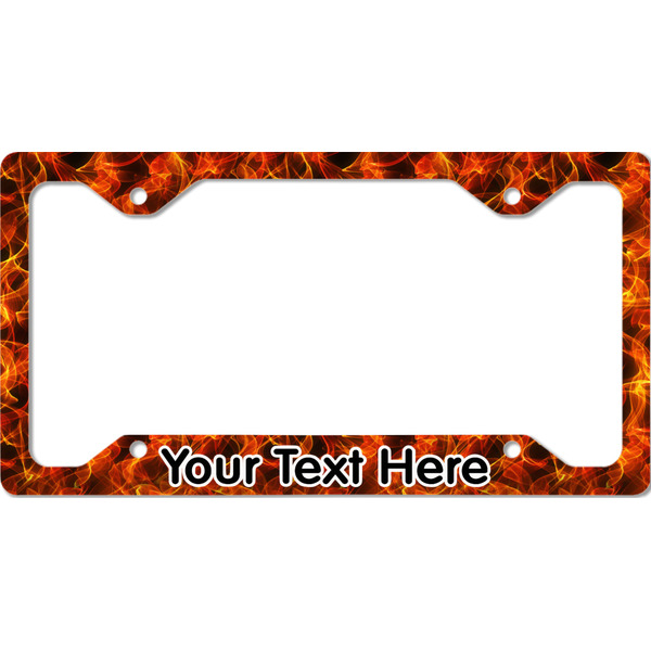 Custom Fire License Plate Frame - Style C (Personalized)