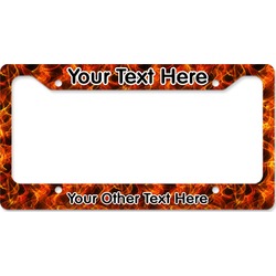Fire License Plate Frame - Style B (Personalized)